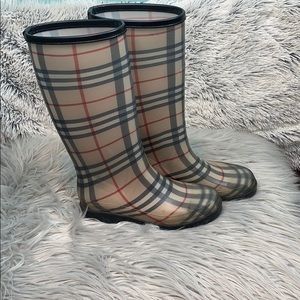 Burberry Nova Check Rain Boots size 38